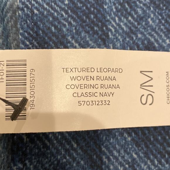 NWT Chico's Leopard-Print Ruana Wrap Size S/M Style 570312332 - Picture 7 of 12